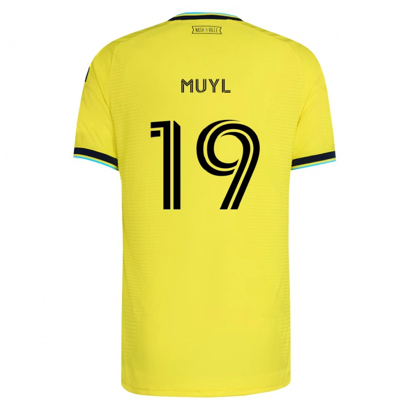 Danxen Bambino Maglia Alex Muyl #19 Giallo Brillante Blu Navy Kit Gara Home 2026/27 Maglietta