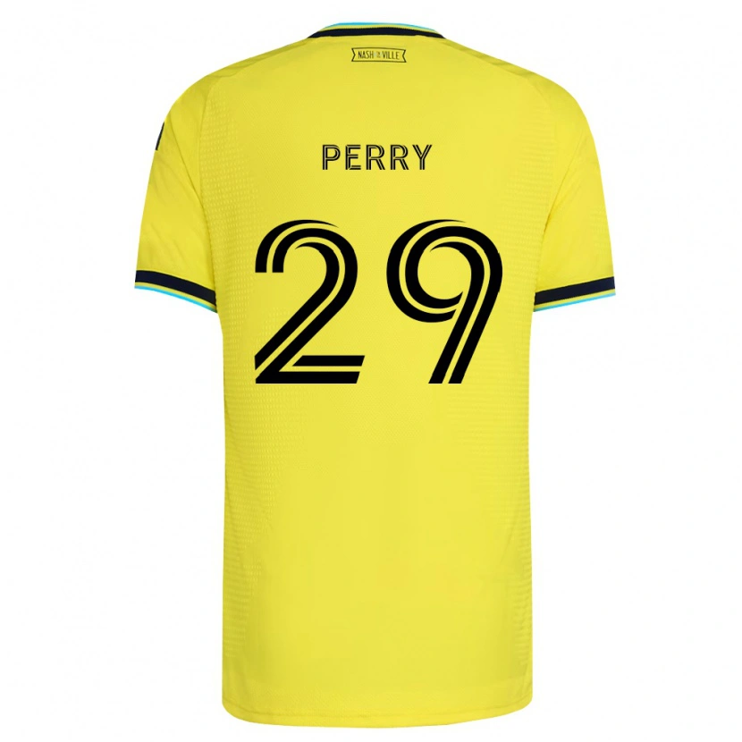 Danxen Bambino Maglia Nebiyou Perry #29 Giallo Brillante Blu Navy Kit Gara Home 2026/27 Maglietta