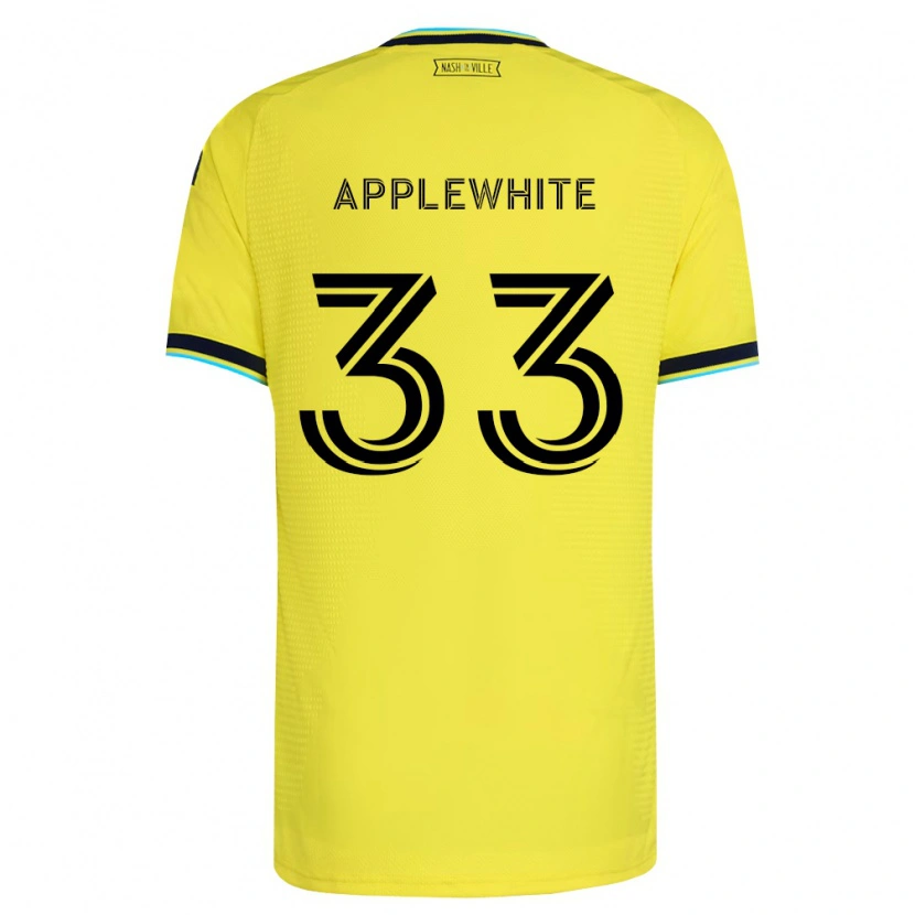 Danxen Bambino Maglia Christopher Applewhite #33 Giallo Brillante Blu Navy Kit Gara Home 2026/27 Maglietta