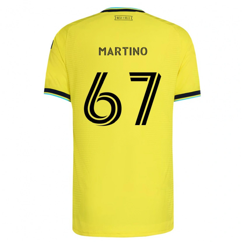 Danxen Bambino Maglia Ben Martino #67 Giallo Brillante Blu Navy Kit Gara Home 2026/27 Maglietta