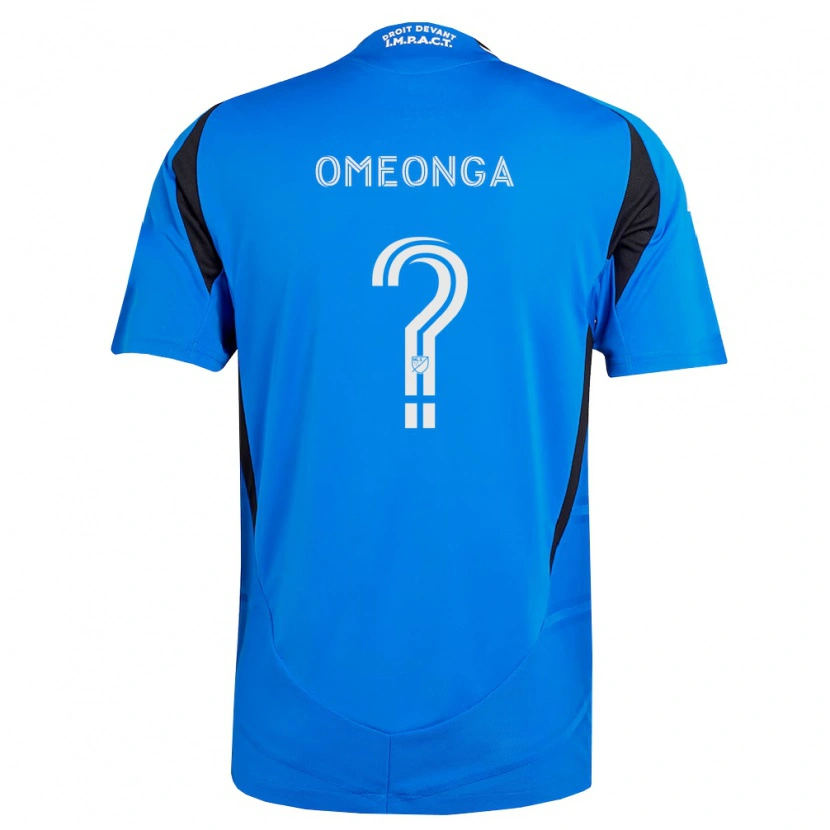 Danxen Bambino Maglia Jeremie Omeonga #0 Blu Bianco Nero Kit Gara Home 2026/27 Maglietta