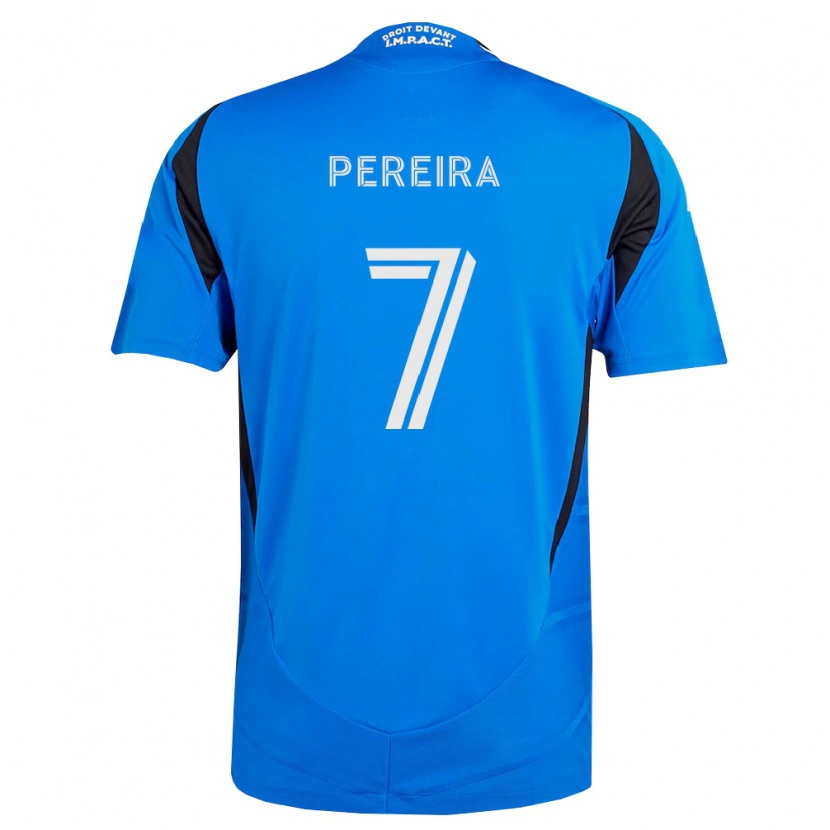 Danxen Bambino Maglia Daniel Pereira #7 Blu Bianco Nero Kit Gara Home 2026/27 Maglietta