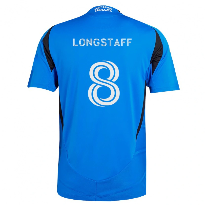 Danxen Bambino Maglia Matty Longstaff #8 Blu Bianco Nero Kit Gara Home 2026/27 Maglietta