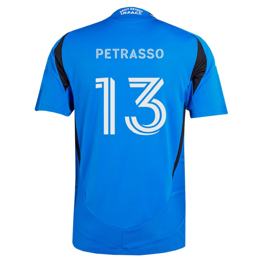 Danxen Bambino Maglia Luca Petrasso #13 Blu Bianco Nero Kit Gara Home 2026/27 Maglietta