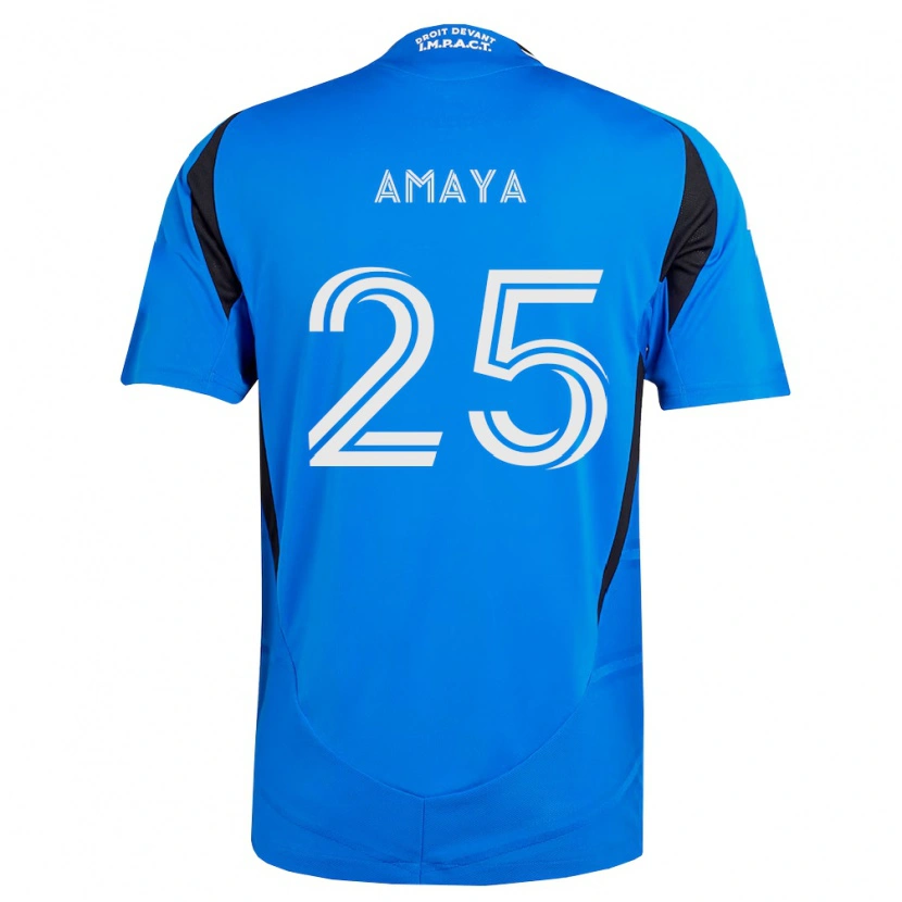 Danxen Bambino Maglia Frankie Amaya #25 Blu Bianco Nero Kit Gara Home 2026/27 Maglietta