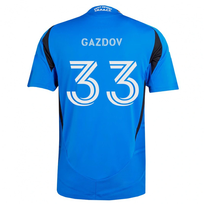 Danxen Bambino Maglia Emil Gazdov #33 Blu Bianco Nero Kit Gara Home 2026/27 Maglietta