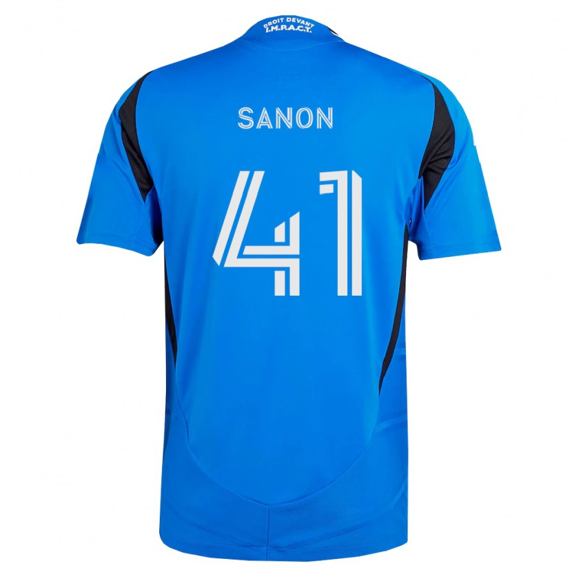 Danxen Bambino Maglia Jérémy Sanon #41 Blu Bianco Nero Kit Gara Home 2026/27 Maglietta