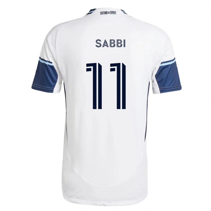 Danxen Bambino Maglia Emmanuel Sabbi #11 Bianco Blu Reale Kit Gara Home 2026/27 Maglietta