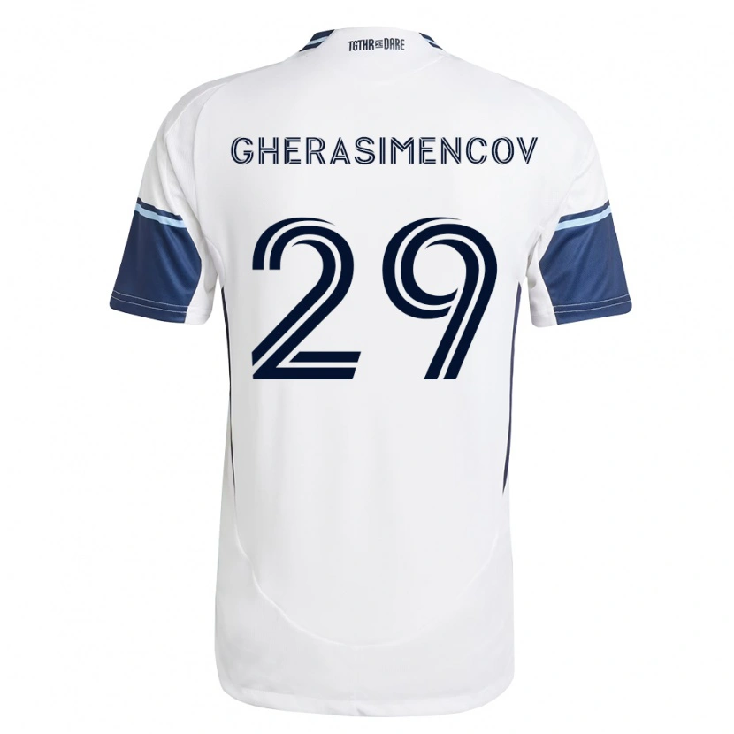 Danxen Bambino Maglia Mihail Gherasimencov #29 Bianco Blu Reale Kit Gara Home 2026/27 Maglietta