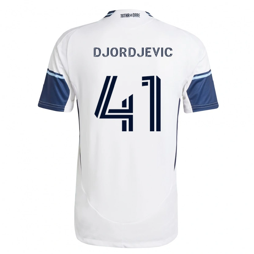 Danxen Bambino Maglia Nikola Djordjevic #41 Bianco Blu Reale Kit Gara Home 2026/27 Maglietta