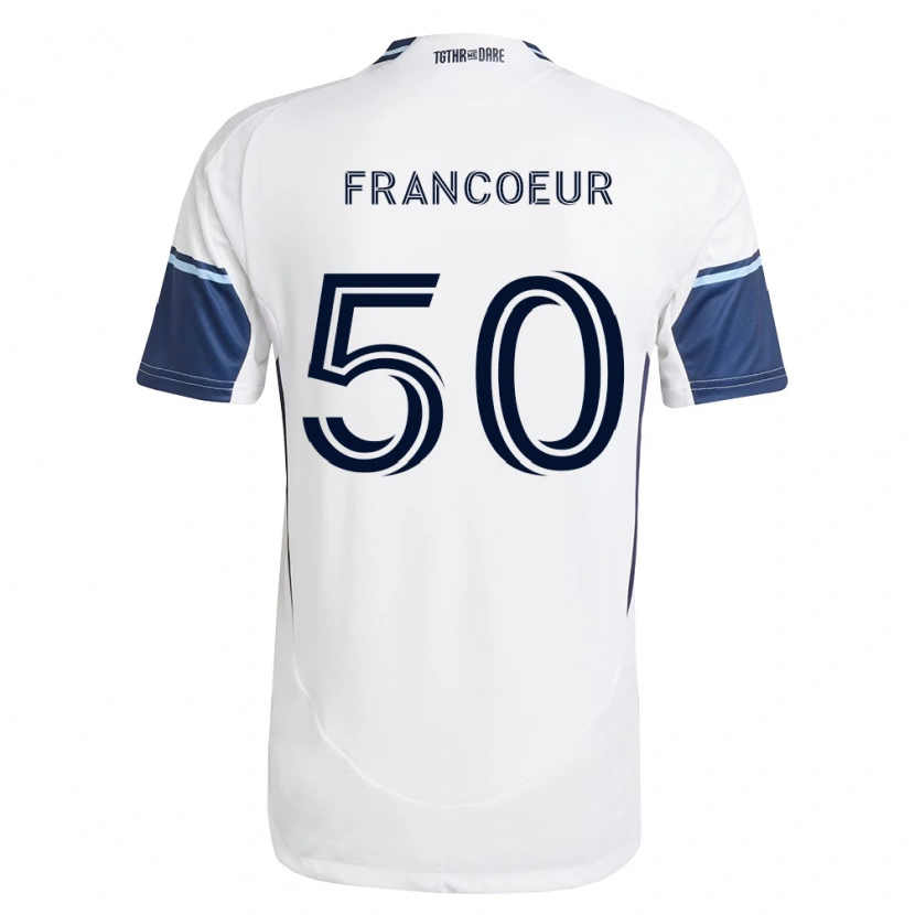 Danxen Bambino Maglia Isaac Francoeur #50 Bianco Blu Reale Kit Gara Home 2026/27 Maglietta