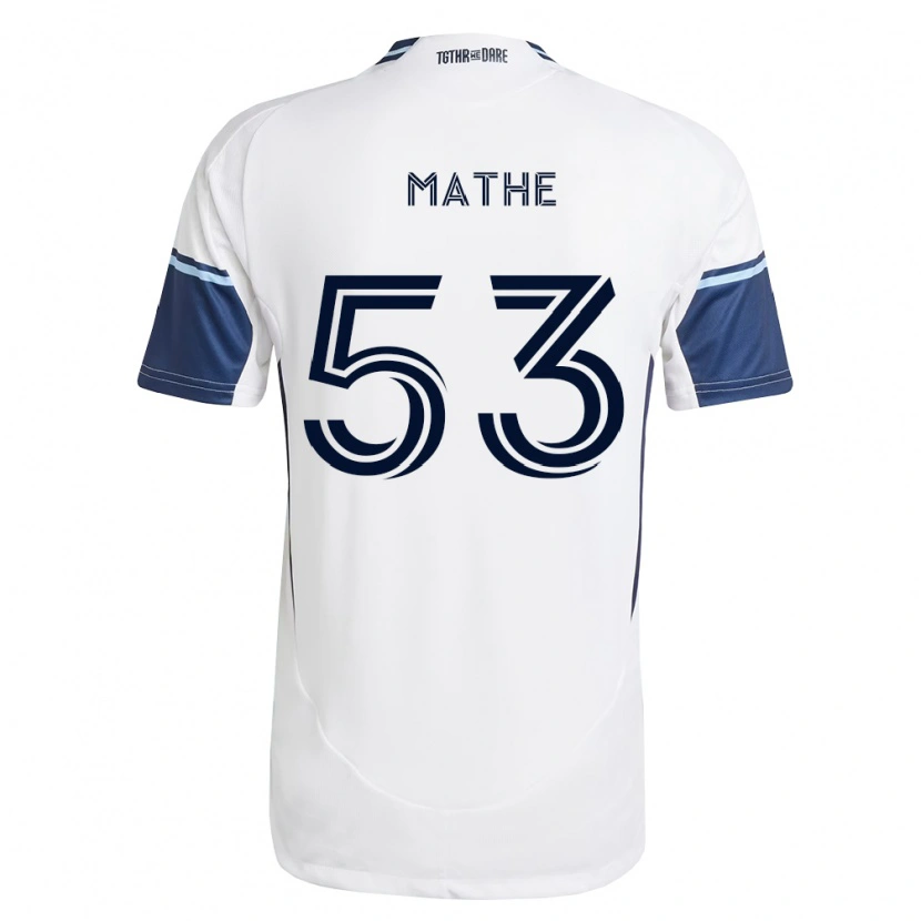 Danxen Bambino Maglia Immanuel Mathe #53 Bianco Blu Reale Kit Gara Home 2026/27 Maglietta