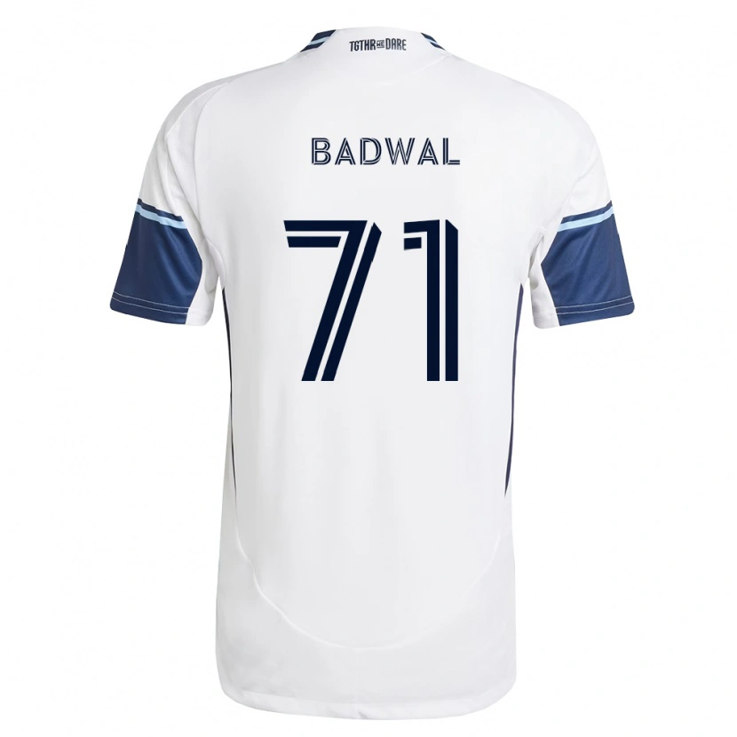 Danxen Bambino Maglia Manav Badwal #71 Bianco Blu Reale Kit Gara Home 2026/27 Maglietta
