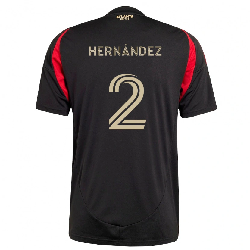 Danxen Bambino Maglia Ronald Hernández #2 Nero Rosso Kit Gara Home 2026/27 Maglietta