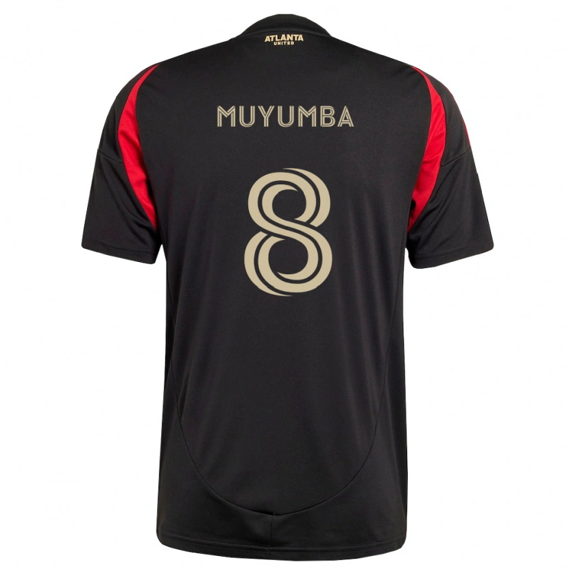 Danxen Bambino Maglia Tristan Muyumba #8 Nero Rosso Kit Gara Home 2026/27 Maglietta