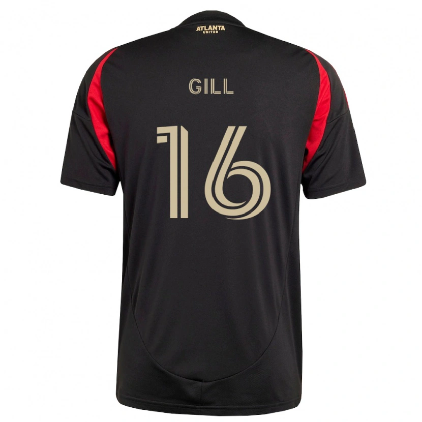 Danxen Bambino Maglia Adrian Gill #16 Nero Rosso Kit Gara Home 2026/27 Maglietta