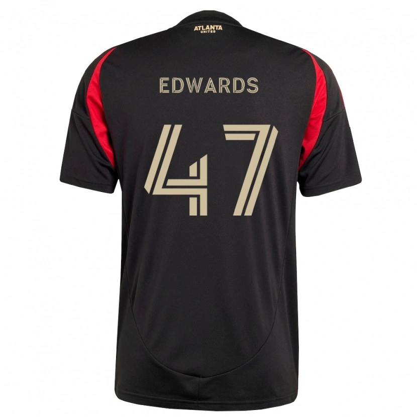 Danxen Bambino Maglia Matthew Edwards #47 Nero Rosso Kit Gara Home 2026/27 Maglietta