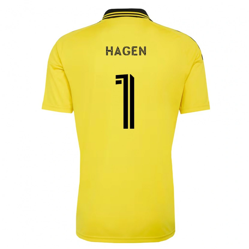 Danxen Bambino Maglia Nicholas Hagen #1 Giallo Nero Kit Gara Home 2026/27 Maglietta