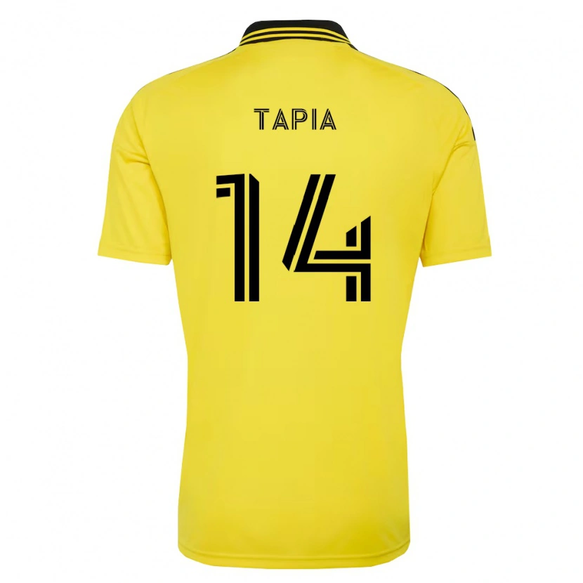 Danxen Bambino Maglia Gonzalo Tapia #14 Giallo Nero Kit Gara Home 2026/27 Maglietta