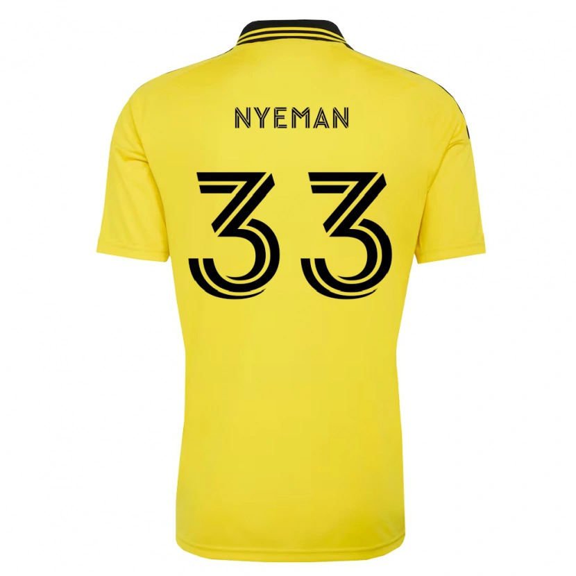 Danxen Bambino Maglia Moses Nyeman #33 Giallo Nero Kit Gara Home 2026/27 Maglietta