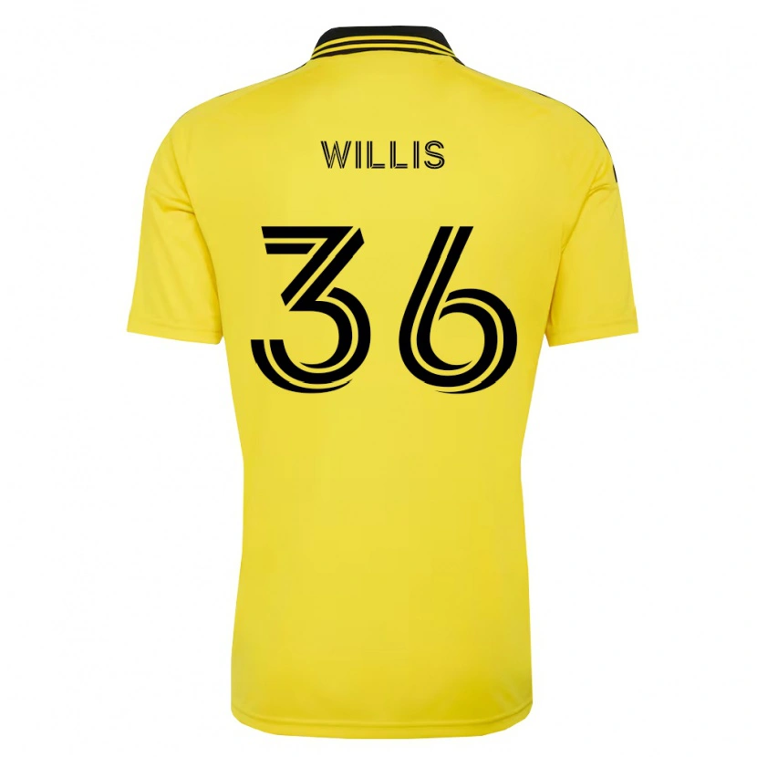 Danxen Bambino Maglia Pharrell Willis #36 Giallo Nero Kit Gara Home 2026/27 Maglietta