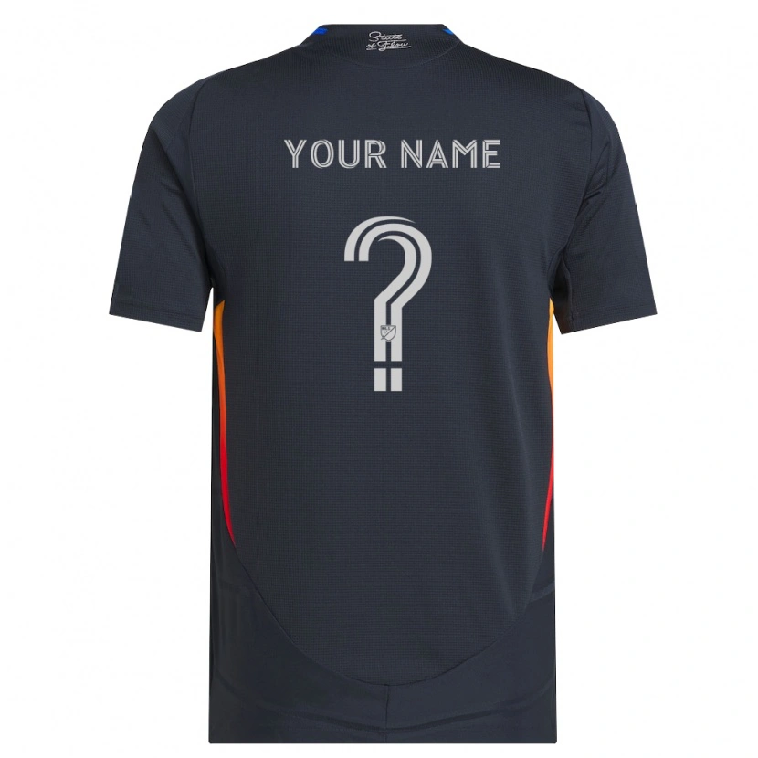 Danxen Bambino Maglia Il Tuo Nome #0 Grigio Scuro Rosso Kit Gara Home 2026/27 Maglietta