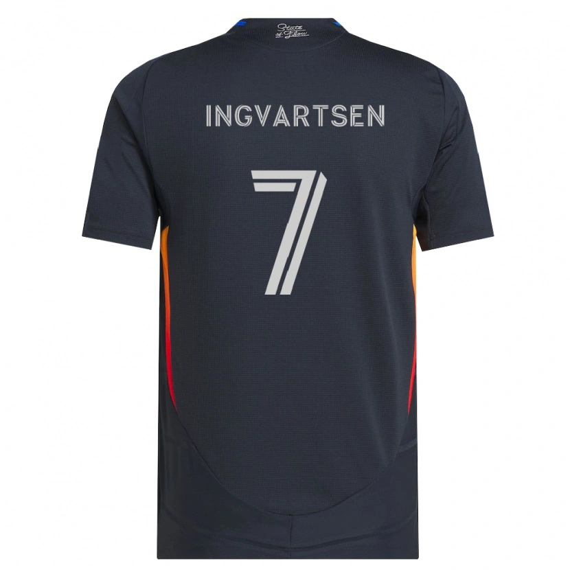 Danxen Bambino Maglia Marcus Ingvartsen #7 Grigio Scuro Rosso Kit Gara Home 2026/27 Maglietta