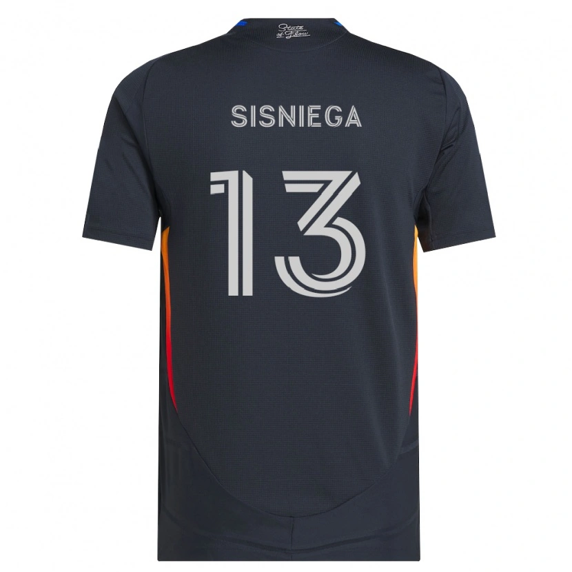 Danxen Bambino Maglia Pablo Sisniega #13 Grigio Scuro Rosso Kit Gara Home 2026/27 Maglietta