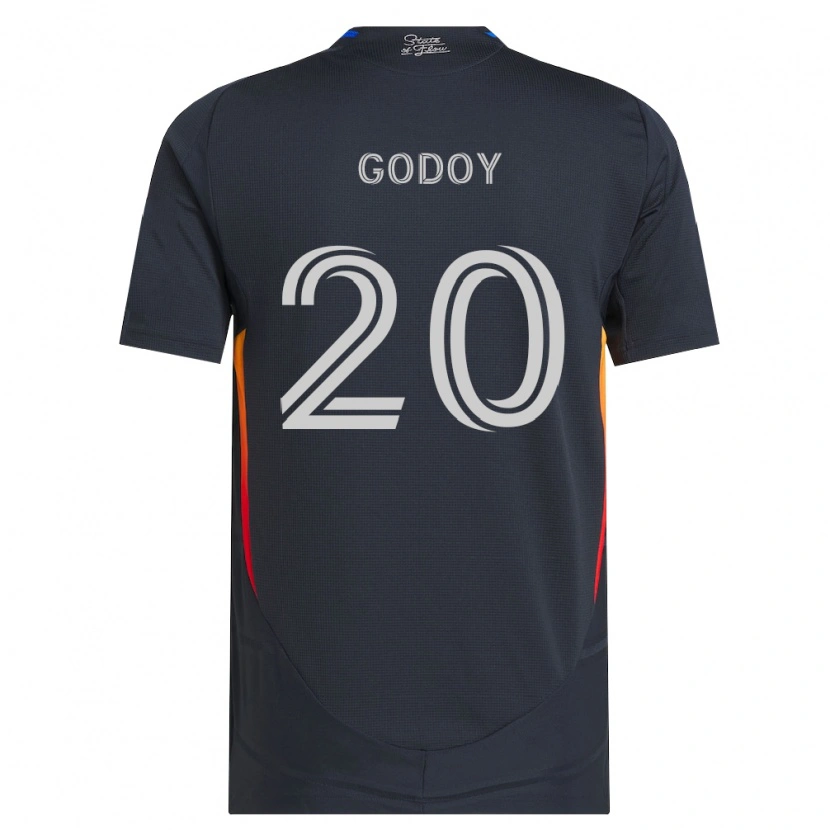 Danxen Bambino Maglia Aníbal Godoy #20 Grigio Scuro Rosso Kit Gara Home 2026/27 Maglietta