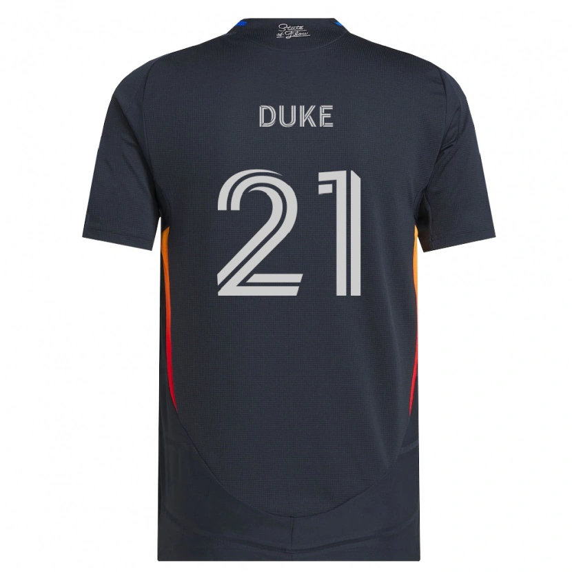Danxen Bambino Maglia Bryce Duke #21 Grigio Scuro Rosso Kit Gara Home 2026/27 Maglietta