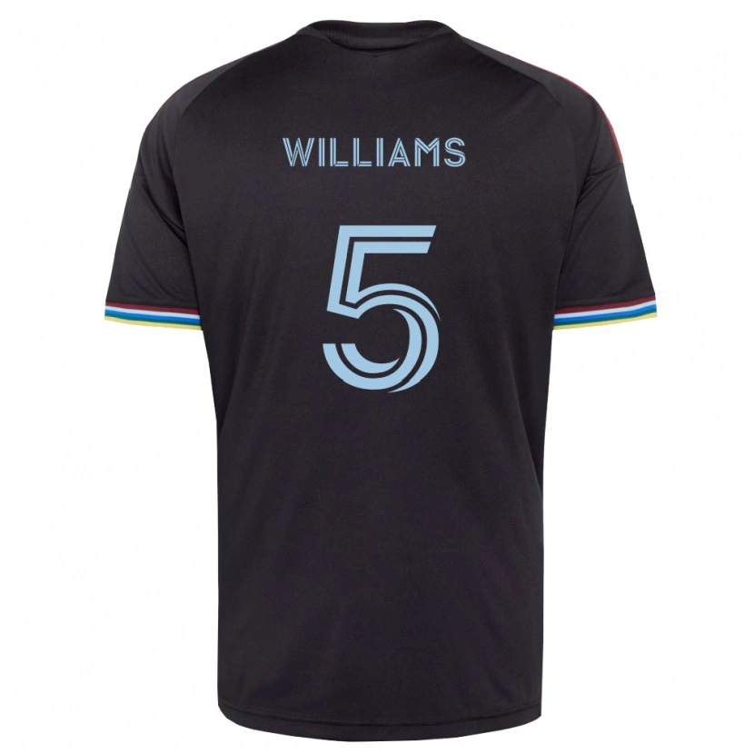Danxen Bambino Maglia Loïc Williams #5 Nero Azzurro Kit Gara Home 2026/27 Maglietta