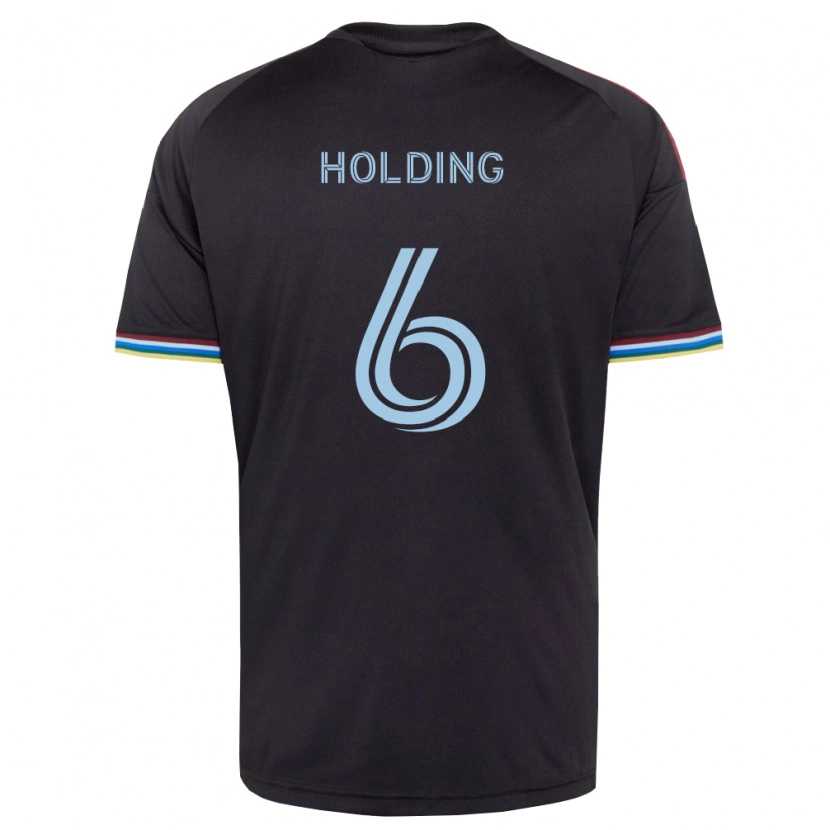 Danxen Bambino Maglia Rob Holding #6 Nero Azzurro Kit Gara Home 2026/27 Maglietta