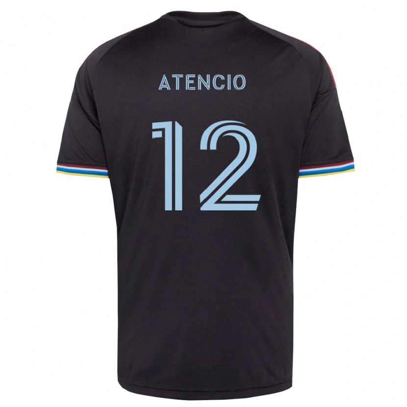Danxen Bambino Maglia Josh Atencio #12 Nero Azzurro Kit Gara Home 2026/27 Maglietta