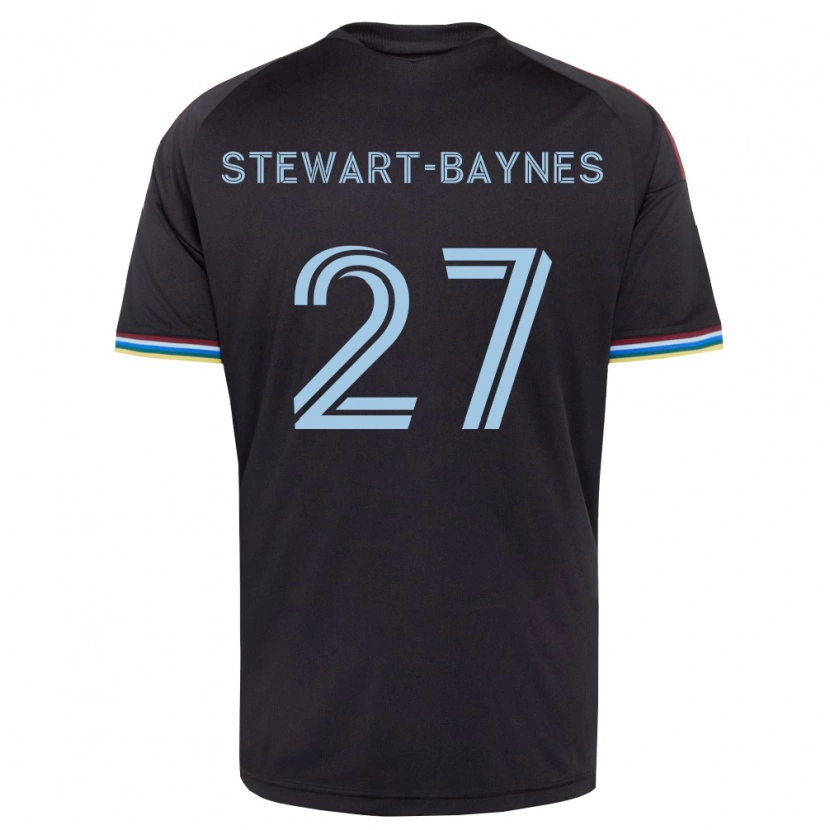Danxen Bambino Maglia Kimani Stewart-Baynes #27 Nero Azzurro Kit Gara Home 2026/27 Maglietta