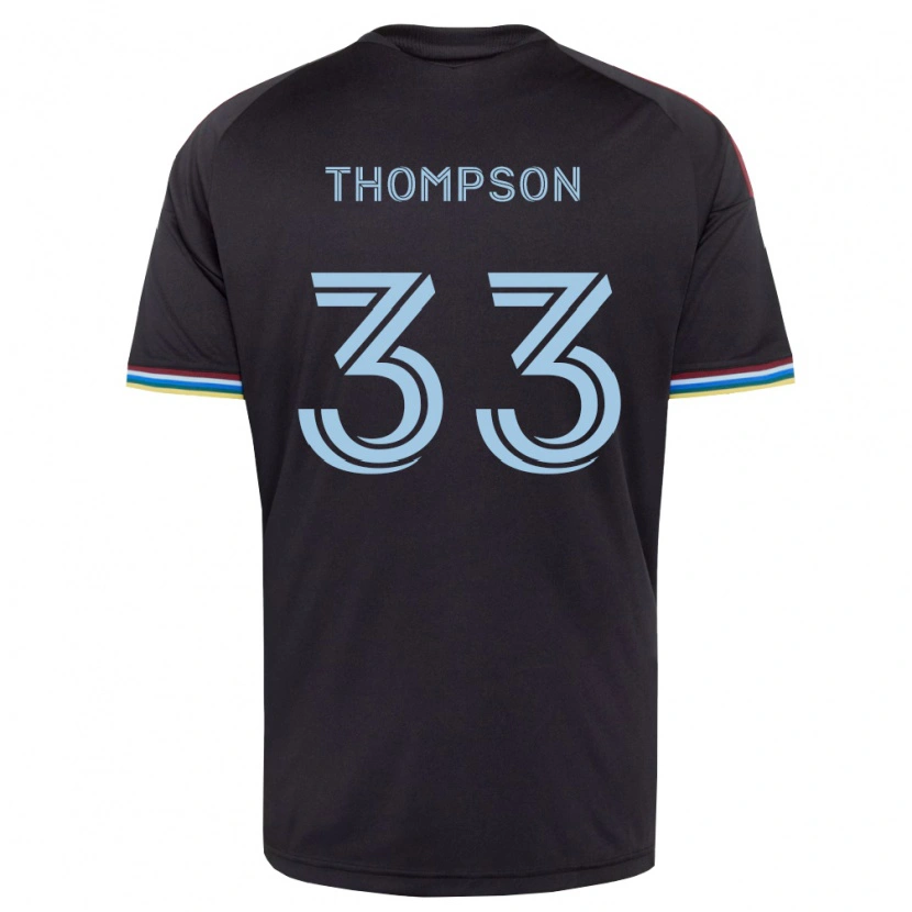 Danxen Bambino Maglia Kosi Thompson #33 Nero Azzurro Kit Gara Home 2026/27 Maglietta