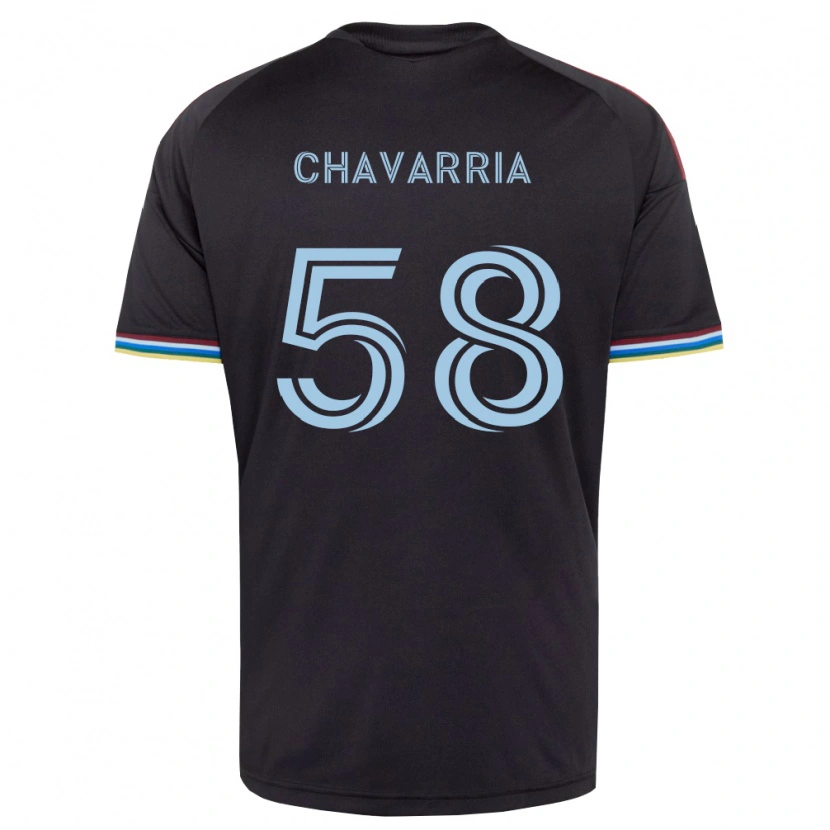 Danxen Bambino Maglia Keith Chavarria #58 Nero Azzurro Kit Gara Home 2026/27 Maglietta