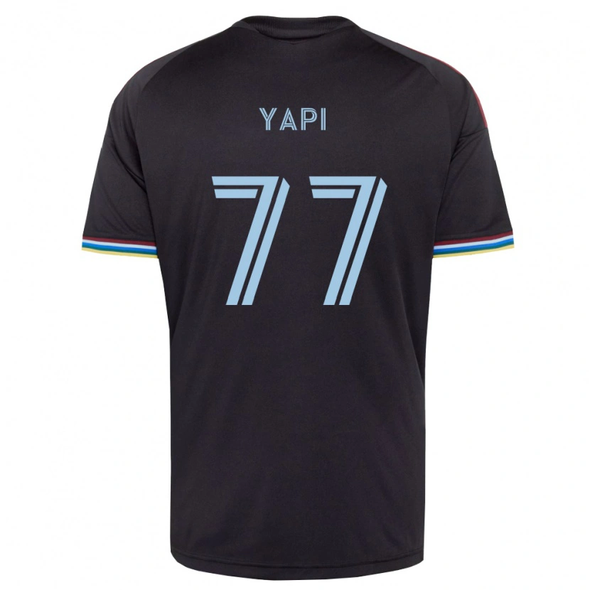 Danxen Bambino Maglia Darren Yapi #77 Nero Azzurro Kit Gara Home 2026/27 Maglietta