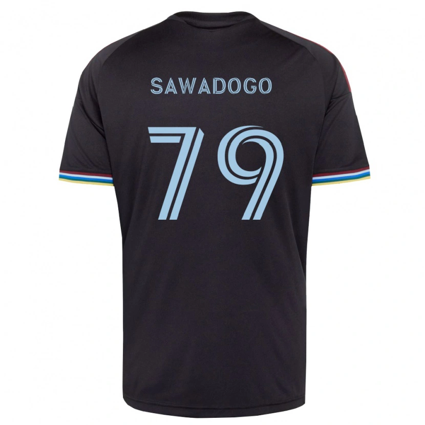 Danxen Bambino Maglia Kamal Sawadogo #79 Nero Azzurro Kit Gara Home 2026/27 Maglietta