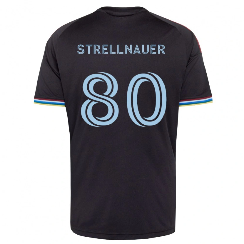 Danxen Bambino Maglia Noah Strellnauer #80 Nero Azzurro Kit Gara Home 2026/27 Maglietta