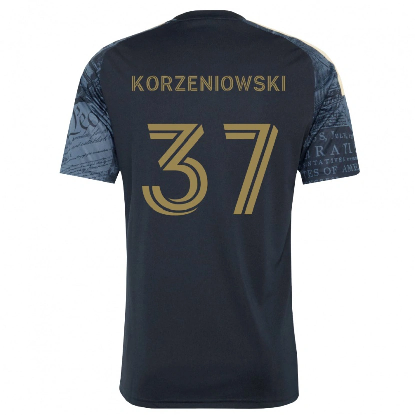 Danxen Bambino Maglia Stas Korzeniowski #37 Blu Navy Marrone Kit Gara Home 2026/27 Maglietta