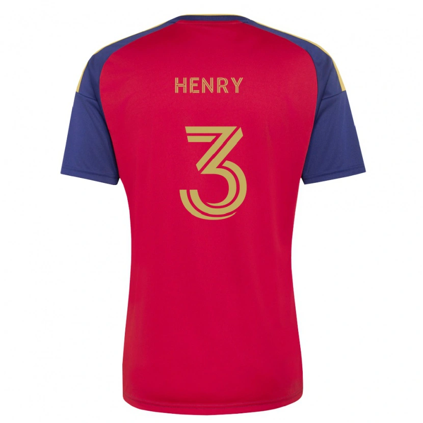 Danxen Bambino Maglia Kobi Henry #3 Blu Reale Marrone Rosso Kit Gara Home 2026/27 Maglietta