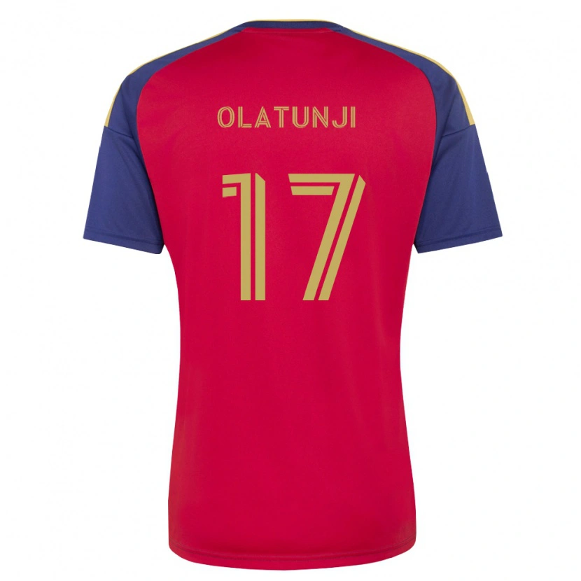 Danxen Bambino Maglia Victor Olatunji #17 Blu Reale Marrone Rosso Kit Gara Home 2026/27 Maglietta