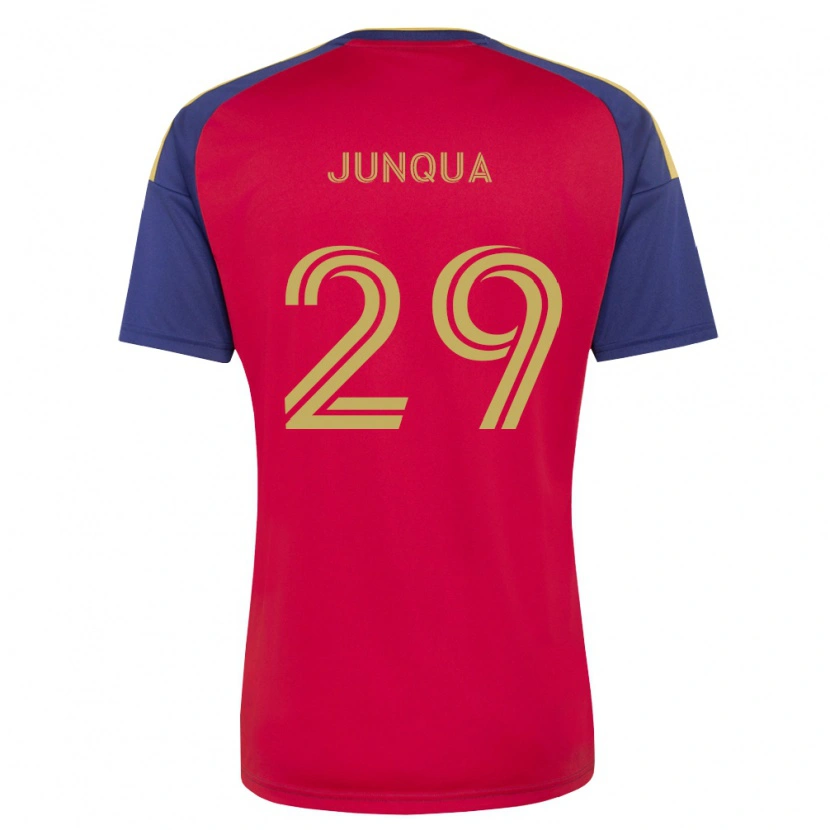 Danxen Bambino Maglia Sam Junqua #29 Blu Reale Marrone Rosso Kit Gara Home 2026/27 Maglietta