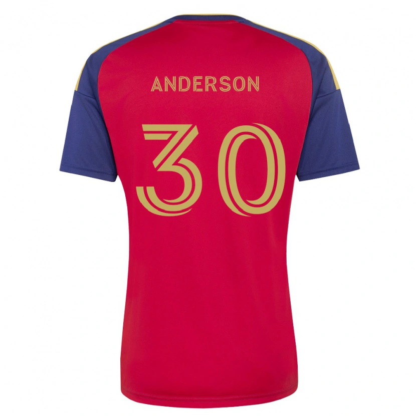 Danxen Bambino Maglia Owen Anderson #30 Blu Reale Marrone Rosso Kit Gara Home 2026/27 Maglietta