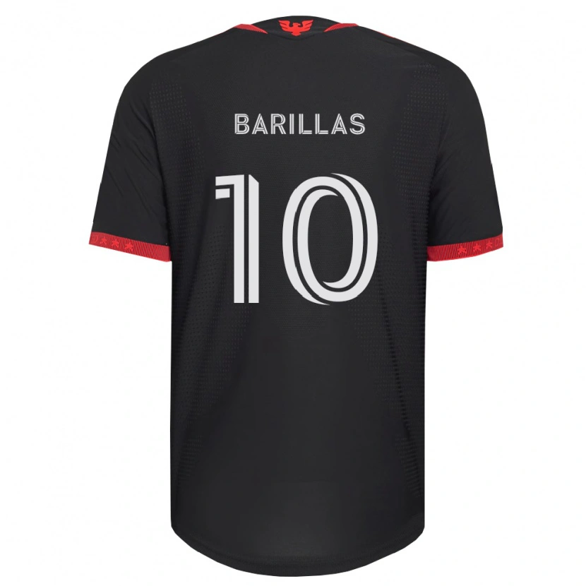 Danxen Bambino Maglia Mayson Barillas #10 Nero Bianco Rosso Kit Gara Home 2026/27 Maglietta