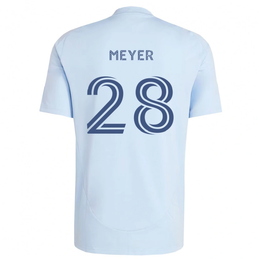 Danxen Bambino Maglia Wyatt Meyer #28 Azzurro Chiaro Grigio Chiaro Kit Gara Home 2026/27 Maglietta