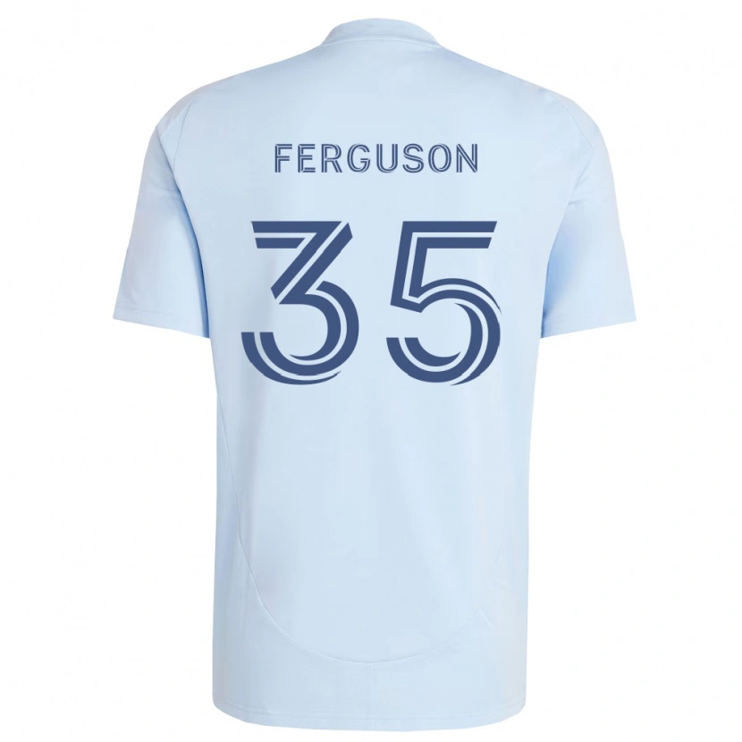 Danxen Bambino Maglia Mitchell Ferguson #35 Azzurro Chiaro Grigio Chiaro Kit Gara Home 2026/27 Maglietta