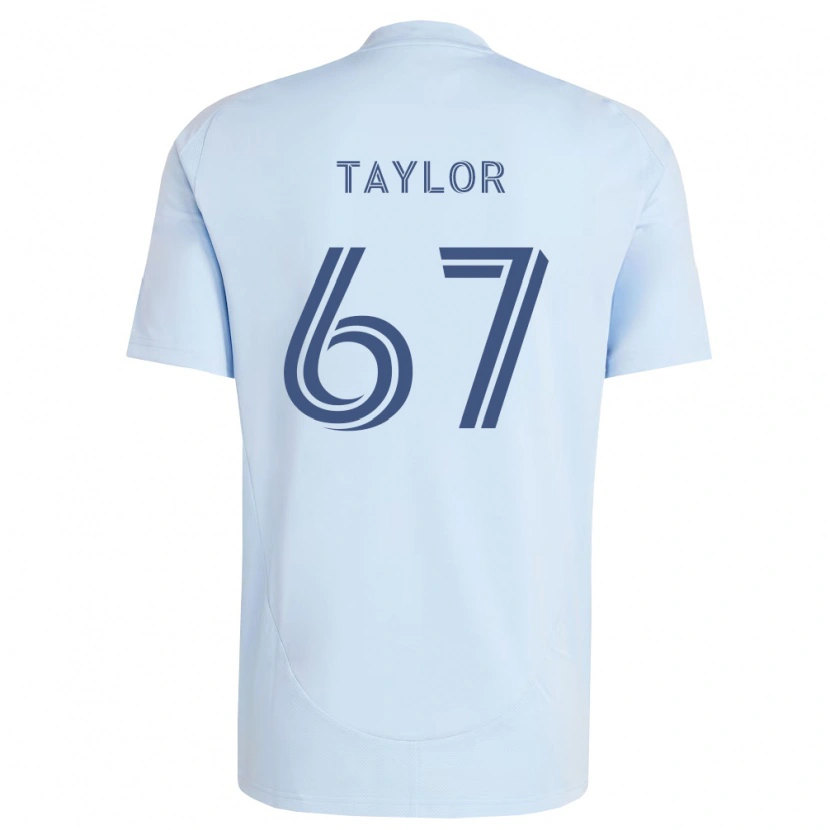 Danxen Bambino Maglia Kael Taylor #67 Azzurro Chiaro Grigio Chiaro Kit Gara Home 2026/27 Maglietta