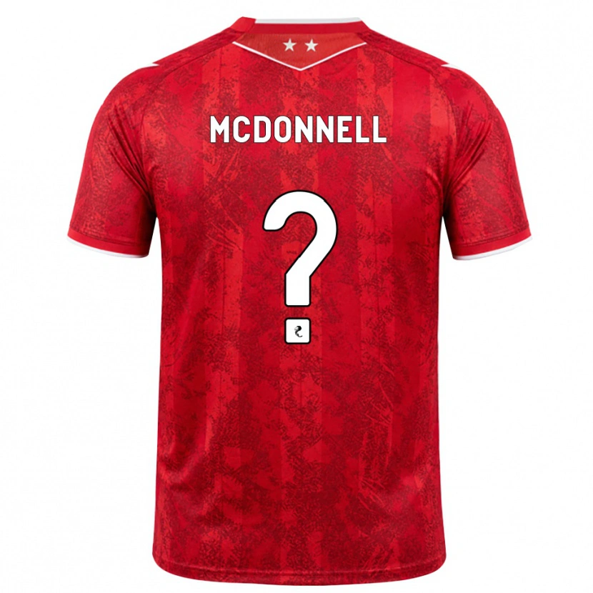 Danxen Bambino Maglia Noah Mcdonnell #0 Bianco Rosso Kit Gara Home 2026/27 Maglietta