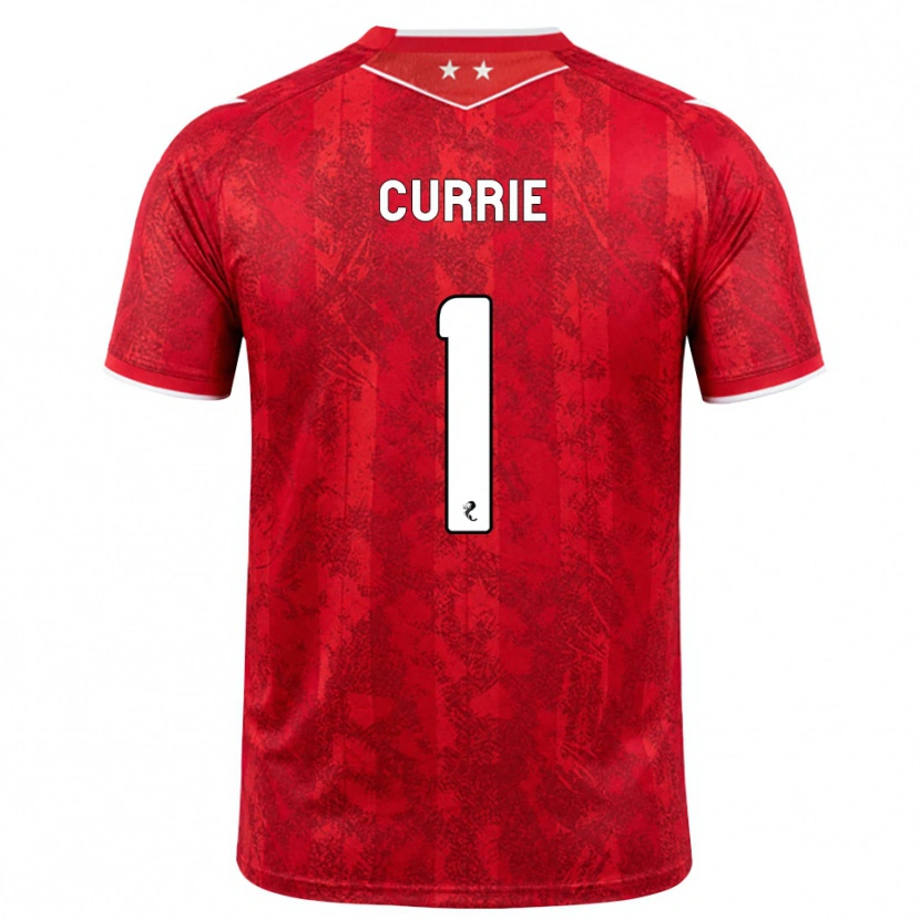 Danxen Bambino Maglia Jennifer Currie #1 Bianco Rosso Kit Gara Home 2026/27 Maglietta